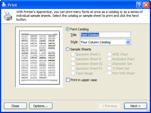 Printer Sample Page