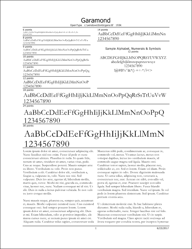 Printer's Apprentice - Sample Sheet 2