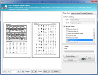 PA 8.0 - Printing - Keyboard & Character Set